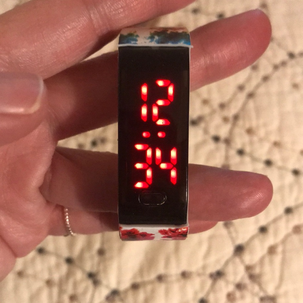 Multi colored fitness watch